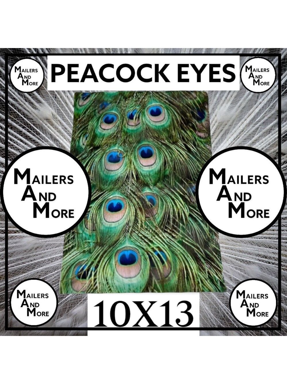 25 10X13 Poly Mailers Peacock Eyes PRICE IS FIRM - Picture 10 of 13